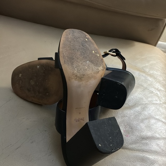 Coach Black and Gold Sandals with Ankle Strap - Picture 8 of 8